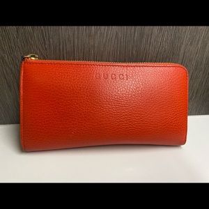 Gucci Wallet- Red Orange (Used)